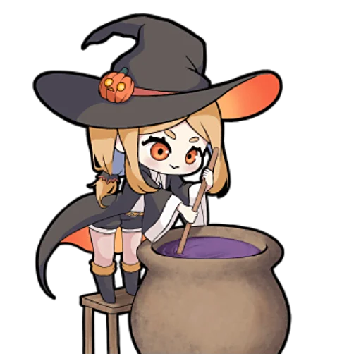 Sticker Ведьмочка-тян @nyasticks - 10