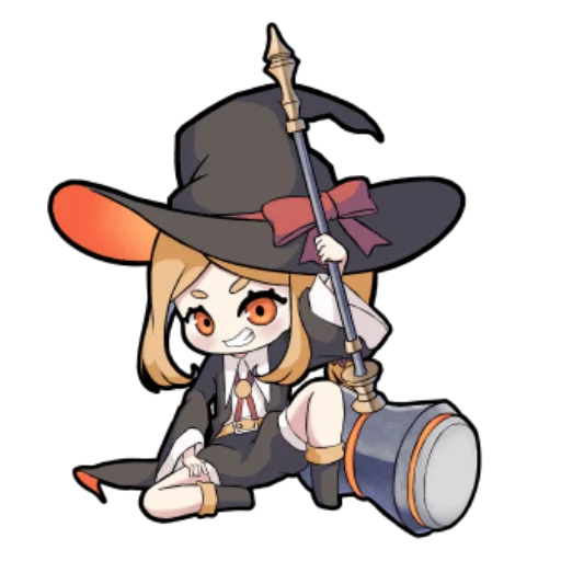 Sticker Ведьмочка-тян @nyasticks - 0