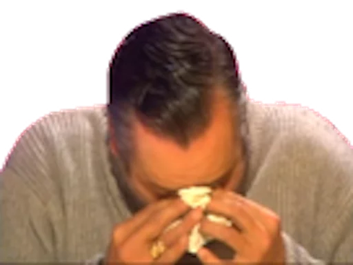 Человек кусать палец