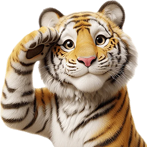 Sticker Very_cute_tiger_Nyasticks - 1