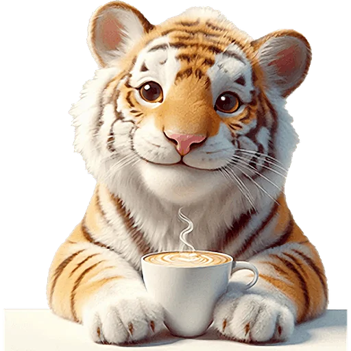Sticker Very_cute_tiger_Nyasticks - 1