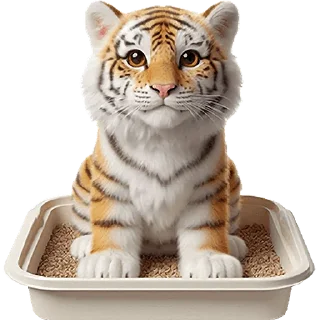 Стикер Милый тигр @Nyasticks - 11