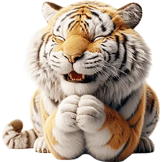 Стикер Милый тигр @Nyasticks - 6