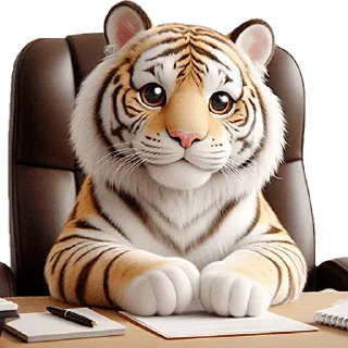 Стикер Милый тигр @Nyasticks - 7