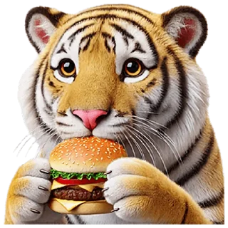 Стикер Милый тигр @Nyasticks - 10