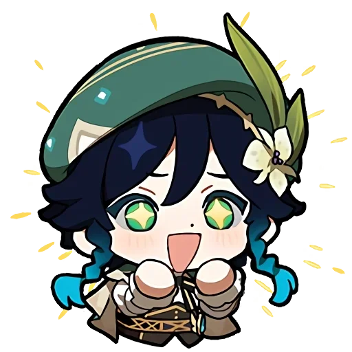 ⭒݊ * Venti * 𝆹𝅥 ๋۪「 @kurapau 」 :: @fStikBot - anime