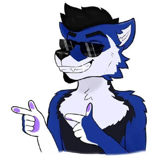 Стикер Синяя выдра VitRa - 3