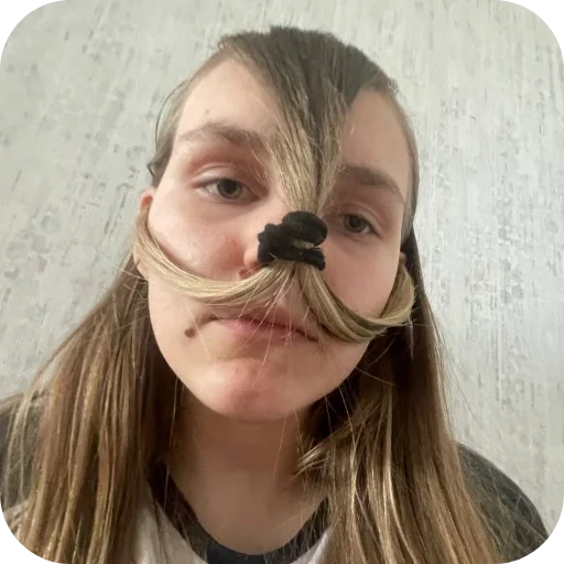 person hand glass human face