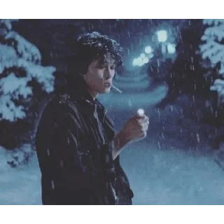 snow person human face