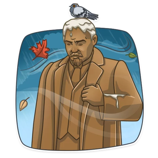 cartoon human face man