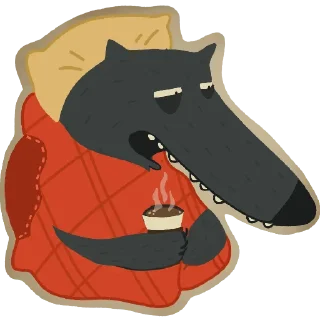 Sticker Волчок Бедолага от @Colormood_comics - 5