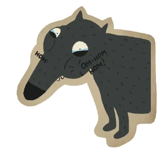 Sticker Волчок Бедолага от @Colormood_comics - 0