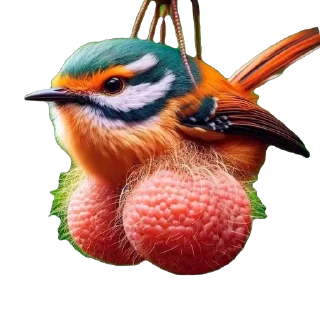 Sticker Воробей с яйцами - 5