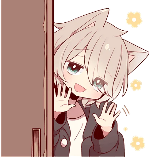 Стикер WHITE_BROWN_KITTEN2_Nyasticks - 1