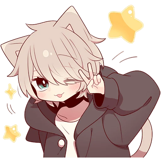 Стикер WHITE_BROWN_KITTEN2_Nyasticks - 1