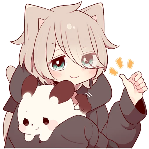 Стикер WHITE_BROWN_KITTEN2_Nyasticks - 1