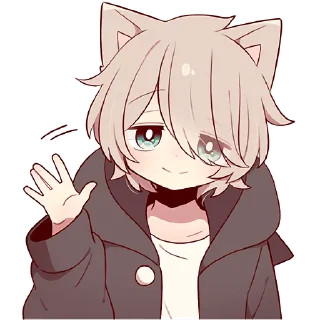 Стикер Коричневый котёнок 2 @Nyasticks - 3