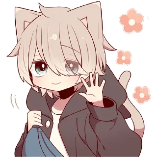 Стикер Коричневый котёнок 2 @Nyasticks - 6