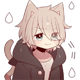 Стикер Коричневый котёнок 2 @Nyasticks - 5