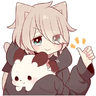 Стикер Коричневый котёнок 2 @Nyasticks - 1