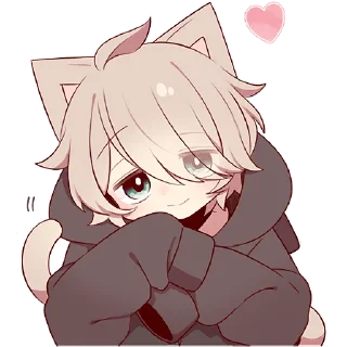 Стикер Коричневый котёнок 2 @Nyasticks - 4