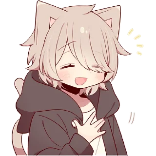 Стикер Коричневый котёнок 2 @Nyasticks - 11