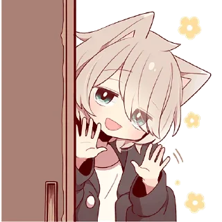 Стикер Коричневый котёнок 2 @Nyasticks - 8