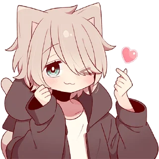 Стикер Коричневый котёнок 2 @Nyasticks - 10