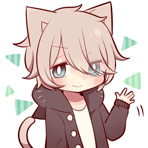 Sticker WHITE_BROWN_KITTEN_Nyasticks - 1