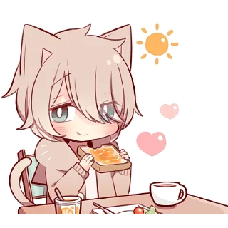 Sticker Коричневый котёнок @Nyasticks - 5