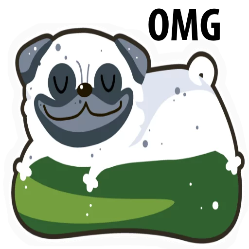 Sticker WHITE_PUG - 1
