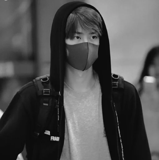 person human face black and white