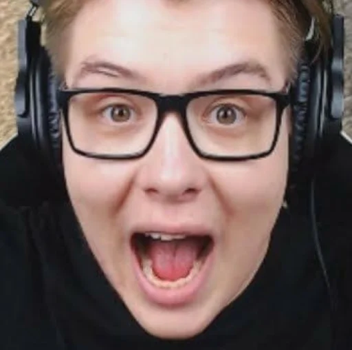 headphones person human face