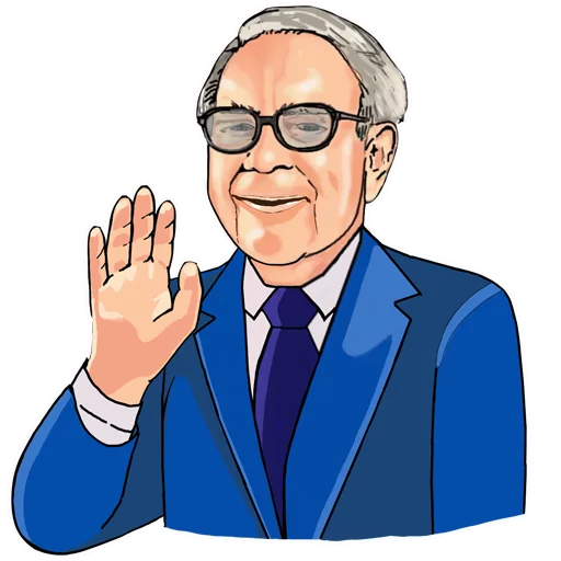 Sticker Warren Buffett by @buff_10 - 6