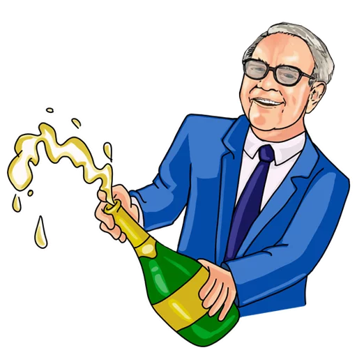 Sticker Warren Buffett by @buff_10 - 3