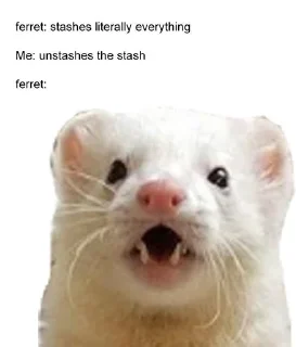 Sticker Weasel Trash 2 - 1