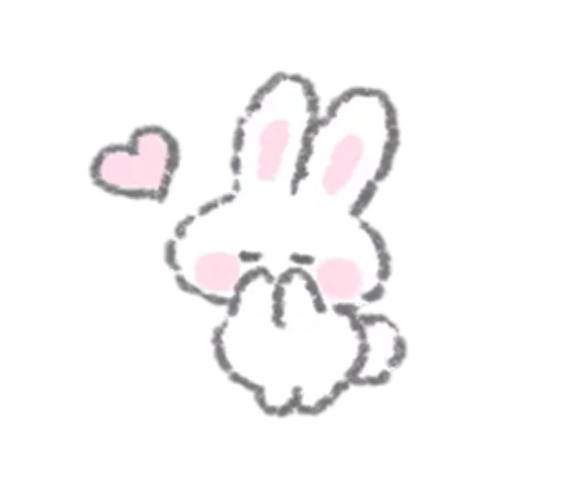 Стикер White Bunny🐰 by @mlOobot - 11