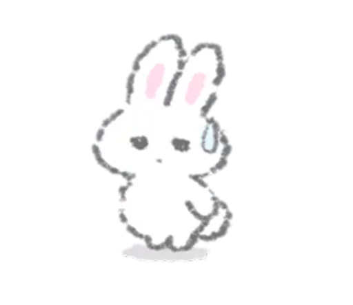 Стикер White Bunny🐰 by @mlOobot - 9