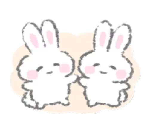 Стикер White Bunny🐰 by @mlOobot - 8