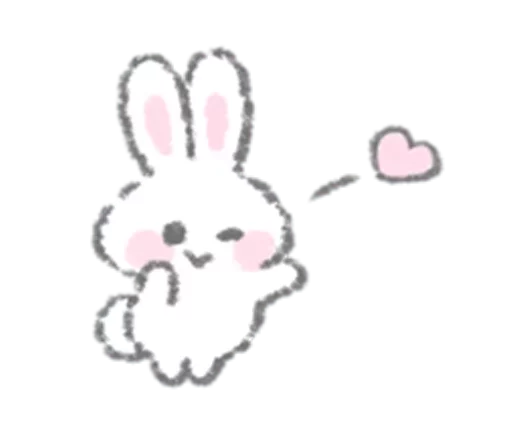 Стикер White Bunny🐰 by @mlOobot - 7