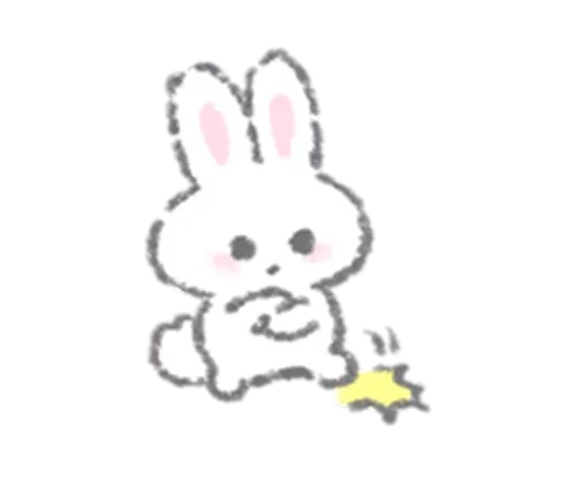 Стикер White Bunny🐰 by @mlOobot - 6