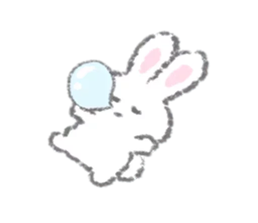 Стикер White Bunny🐰 by @mlOobot - 5
