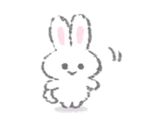 Стикер White Bunny🐰 by @mlOobot - 4