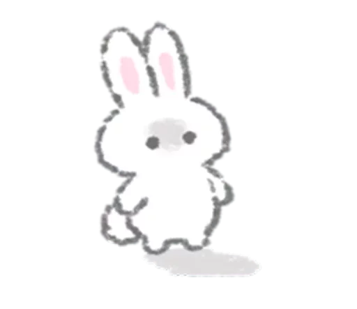 Стикер White Bunny🐰 by @mlOobot - 1