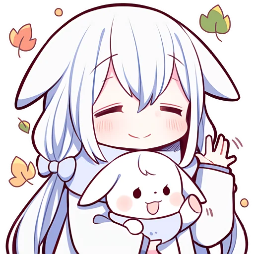 Sticker White_rabbit_Nyasticks - 1