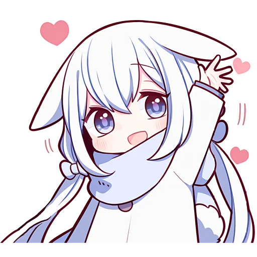 Sticker White_rabbit_Nyasticks - 1