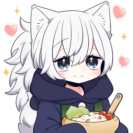 Стикер White_wolff_Nyasticks - 1