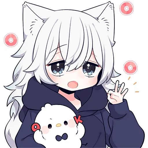 Стикер White_wolff_Nyasticks - 1