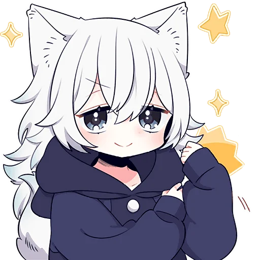 Стикер White_wolff_Nyasticks - 1