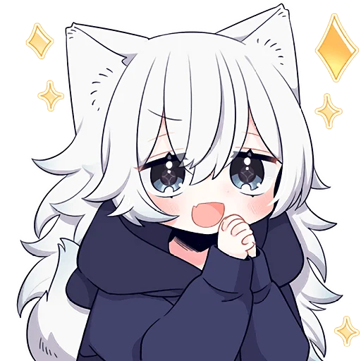 Стикер White_wolff_Nyasticks - 1